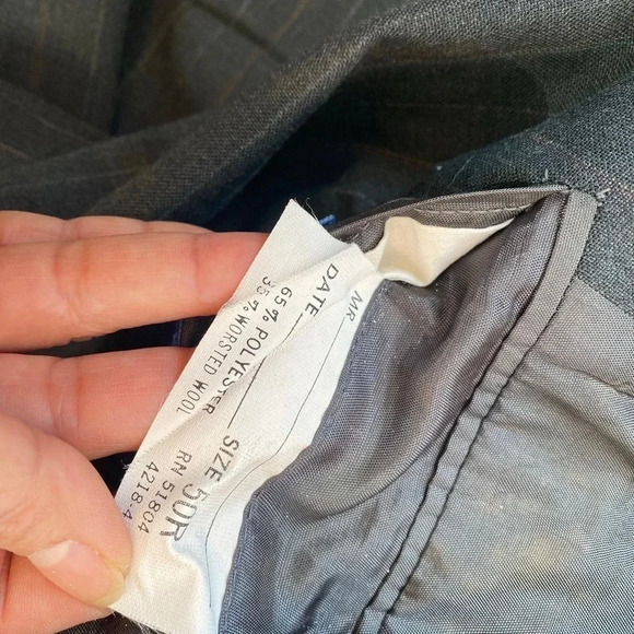 Towncraft Worsted Wool Blend 2 Button Gray Blazer Men’s Size 50R Pockets - Picture 5 of 8